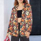 Baha Ranch Colores De Mexico Roses & Guitars Floral Blazer