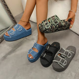 Open Toe Platform Sandals - Trendsi - Flyclothing LLC