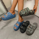 Open Toe Platform Sandals - Trendsi