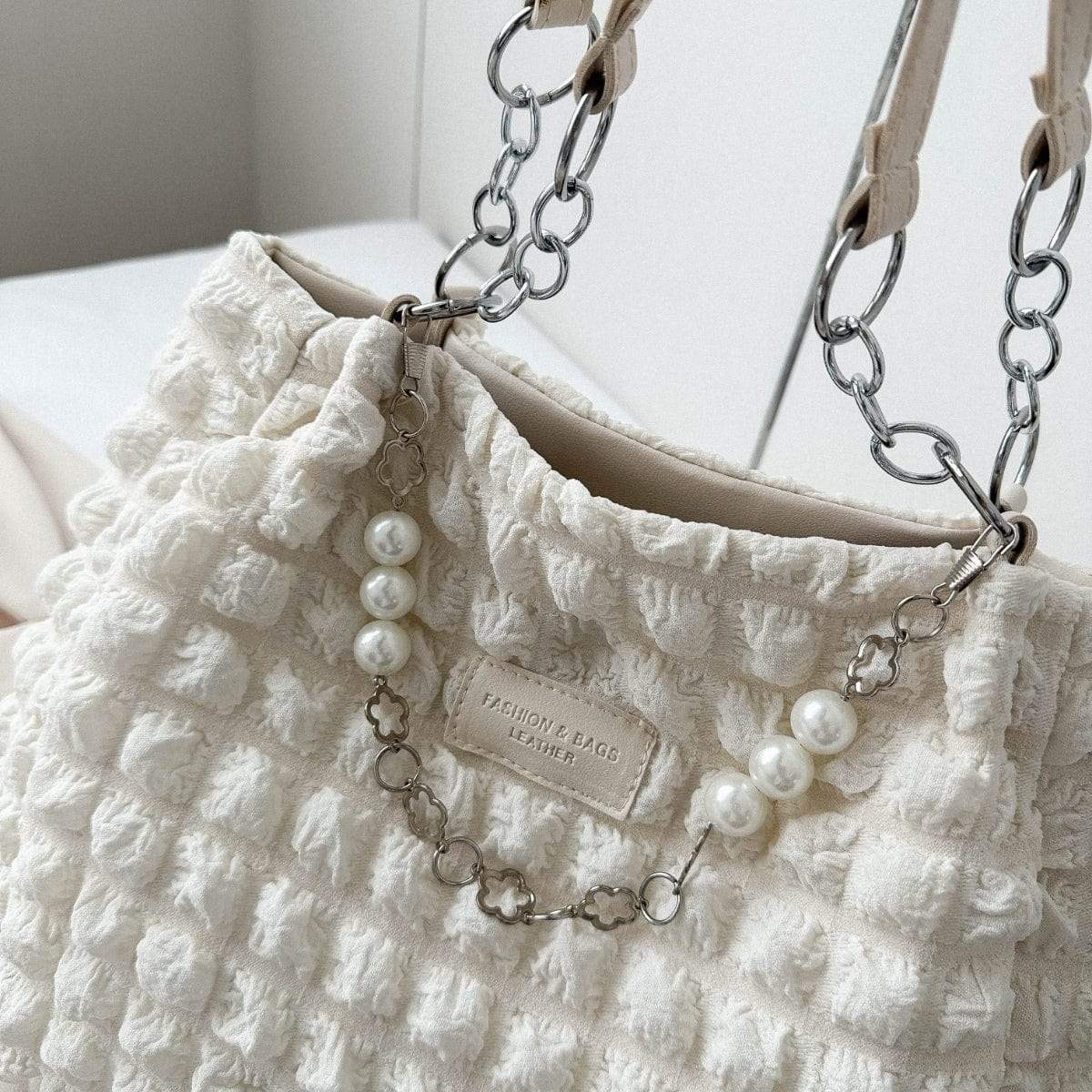Bubble Textured Tote Bag - Trendsi - Flyclothing LLC