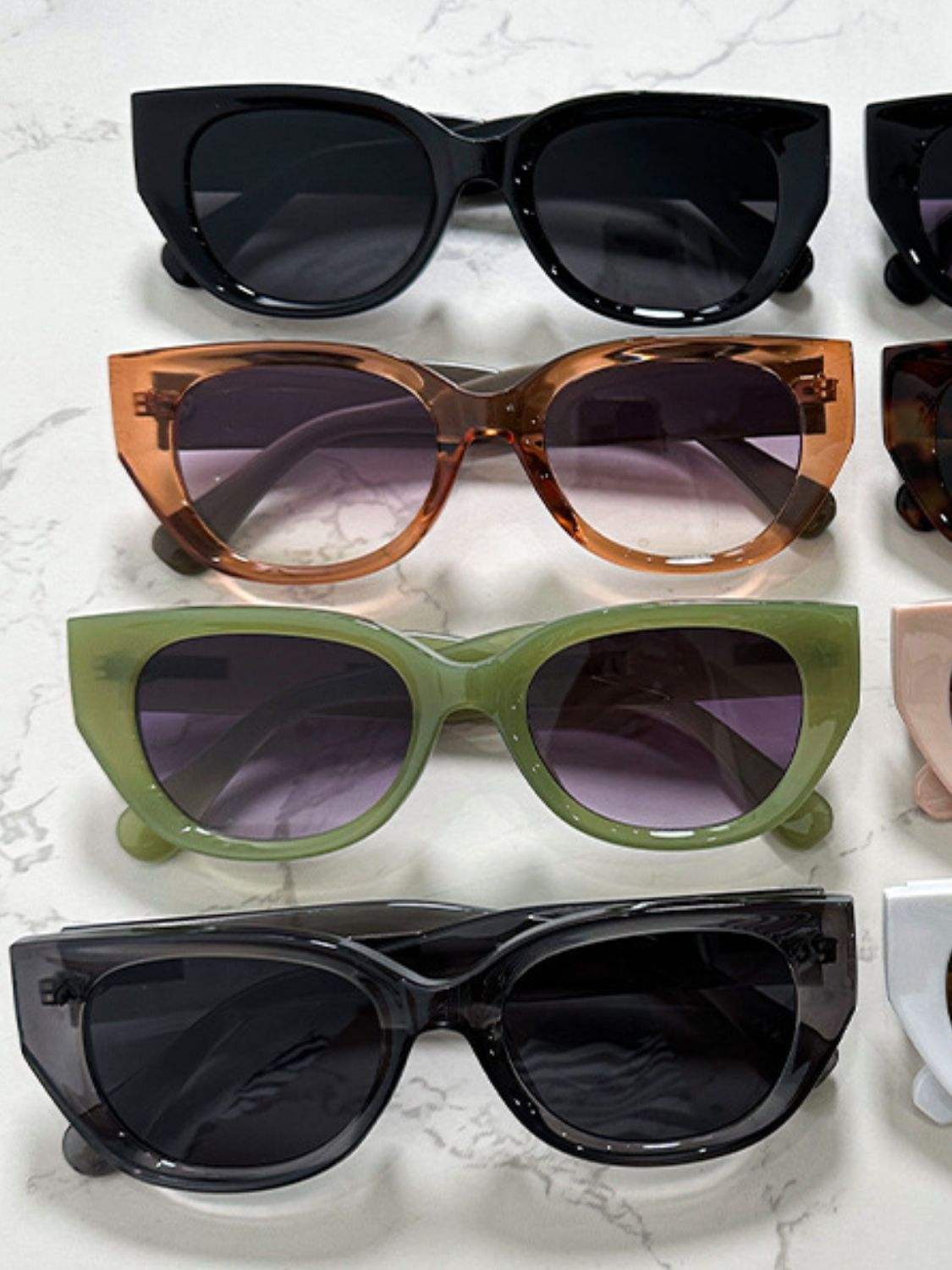 Cat Eye Polycarbonate Frame Sunglasses - Trendsi - Flyclothing LLC