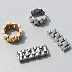 Plated Titanium Steel Ring - Trendsi