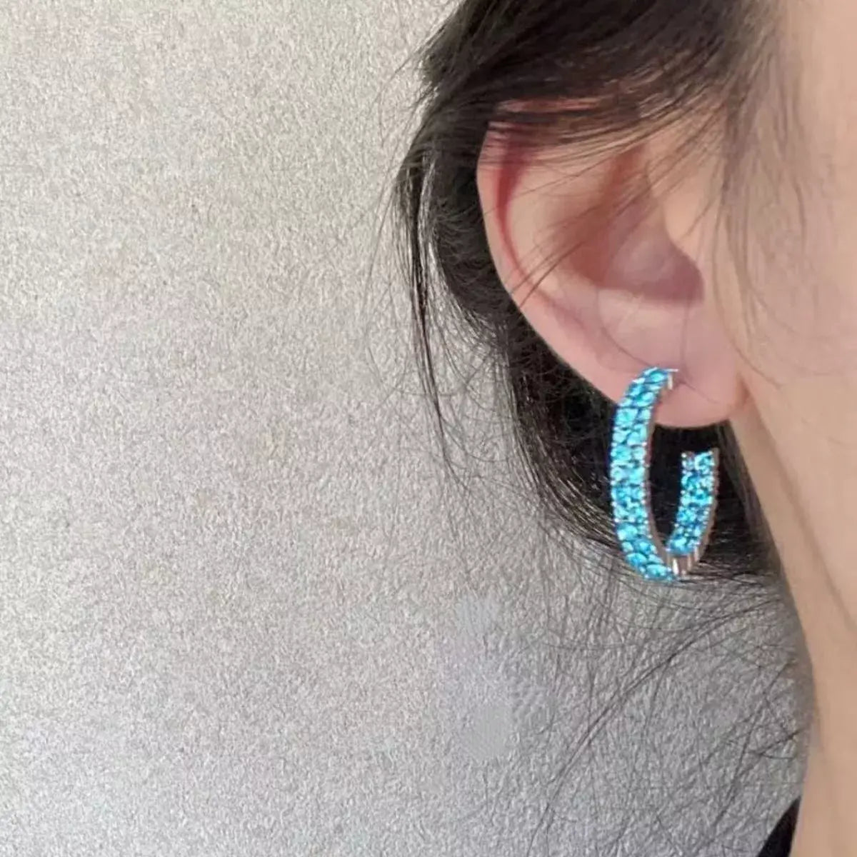 Sparkling C-Hoop Earrings - Trendsi - Flyclothing LLC