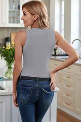 Solid Round Neck Tank - Trendsi - Flyclothing LLC