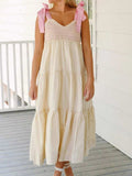 Tiered Tie Shoulder Midi Cami Dress - Trendsi - Flyclothing LLC