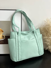 Oxford Cloth Tote Bag with Zipper - Trendsi