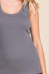 Culture Code Full Size Ribbed Scoop Neck Tank - Trendsi - Flyclothing LLC