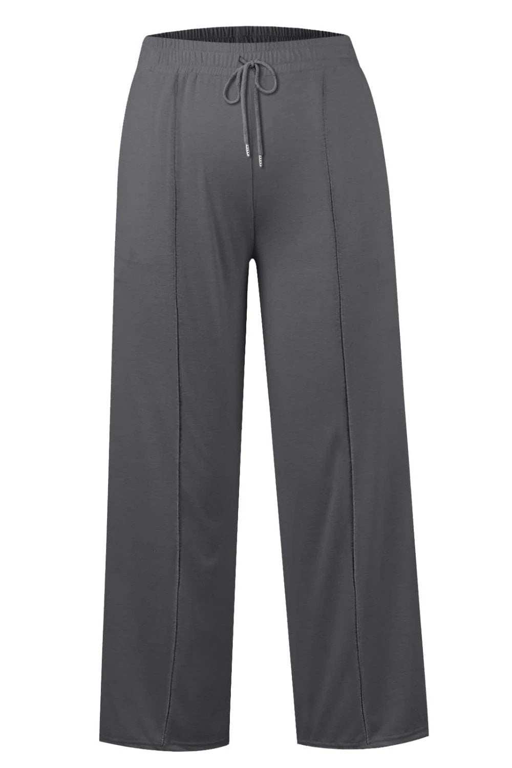 Drawstring Elastic Waist Wide Leg Pants - Trendsi - Flyclothing LLC