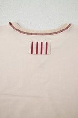 Slit Striped Long Sleeve Sweatshirt - Trendsi - Flyclothing LLC