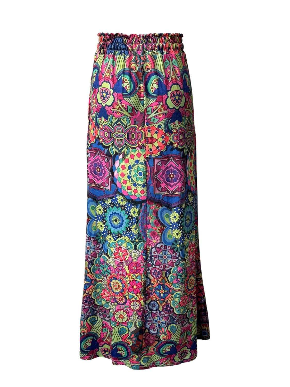 Printed Maxi Skirt with Pockets - Trendsi - Flyclothing LLC