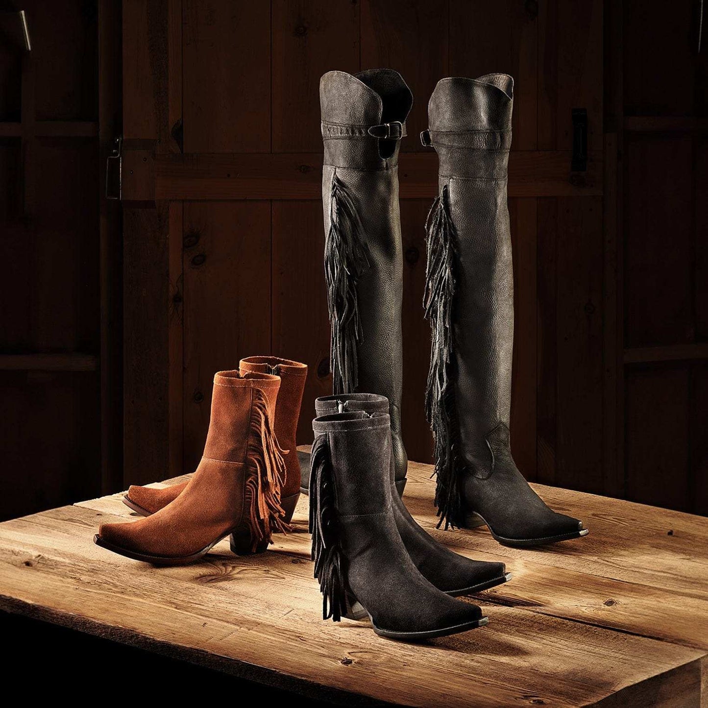 Stetson Halle Suede Fringe Side Zip Boot - Stetson - Flyclothing LLC