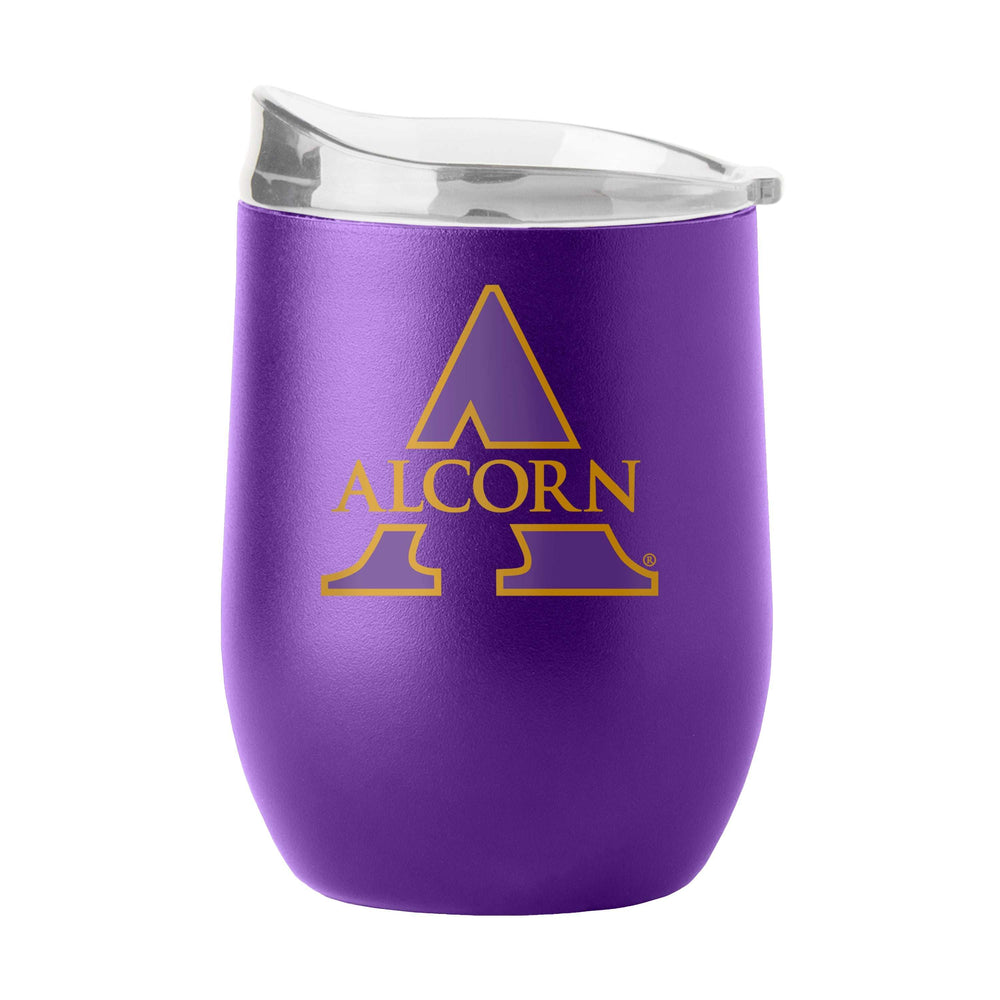 Alcorn State 16oz Flipside Powder Coat Curved Bev - Logo Brands - Flyclothing LLC