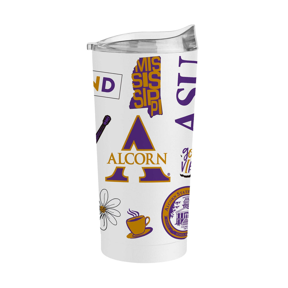 Alcorn State 20oz Native Powder Coat Tumbler - Logo Brands - Flyclothing LLC