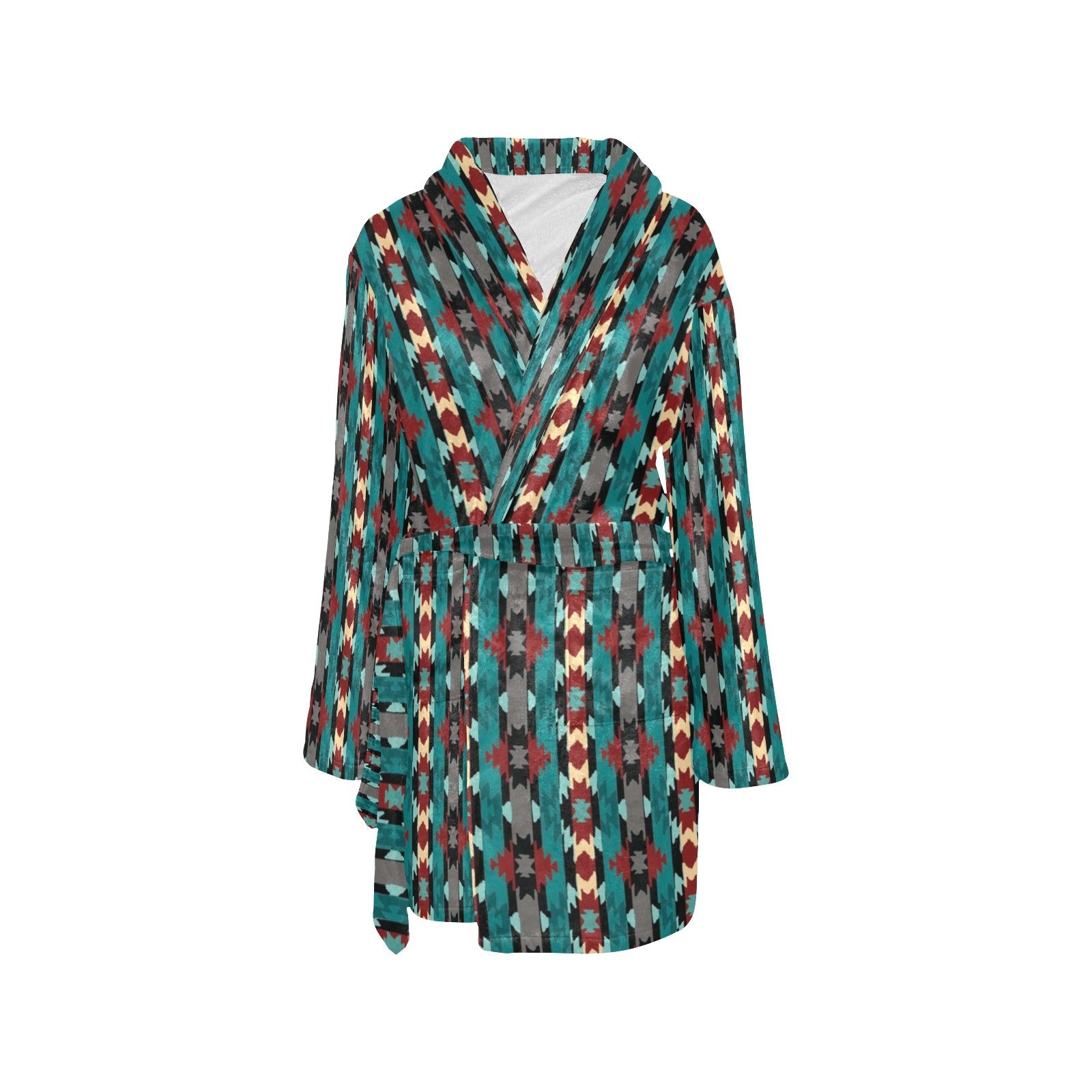 Baha Ranch Teal Aztec Women's Western Robe