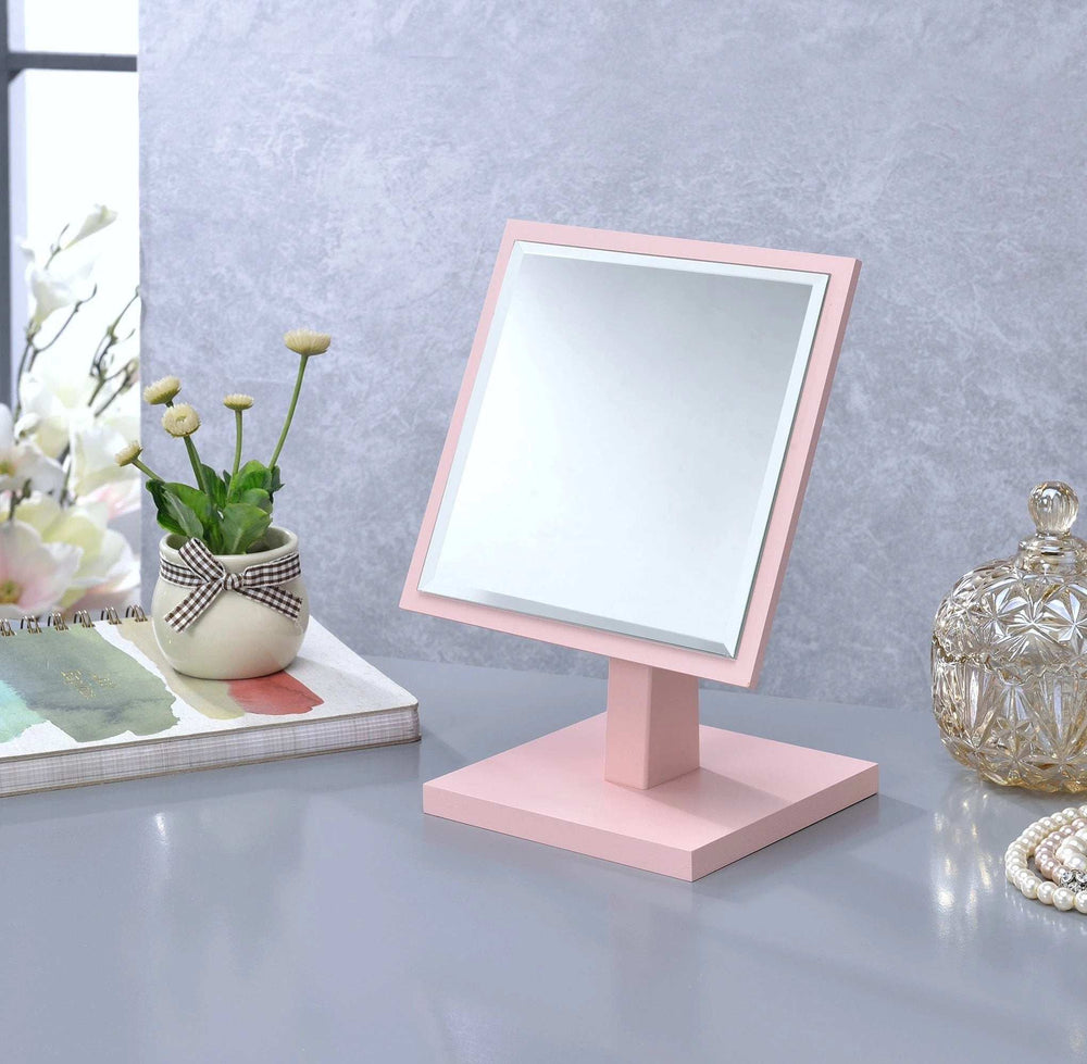 Pink Rectangle Makeup Shaving Tabletop Mirror - Homeroots - Flyclothing LLC