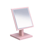 Pink Rectangle Makeup Shaving Tabletop Mirror - Homeroots