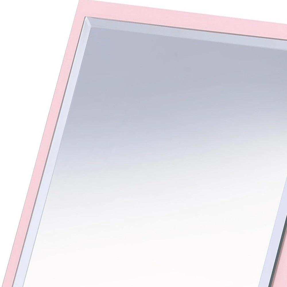 Pink Rectangle Makeup Shaving Tabletop Mirror - Homeroots - Flyclothing LLC