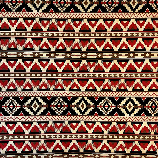Rockmount Ranch Ware Native Print Western Cotton Bandana in Red & Brown - Rockmount Clothing - Flyclothing LLC