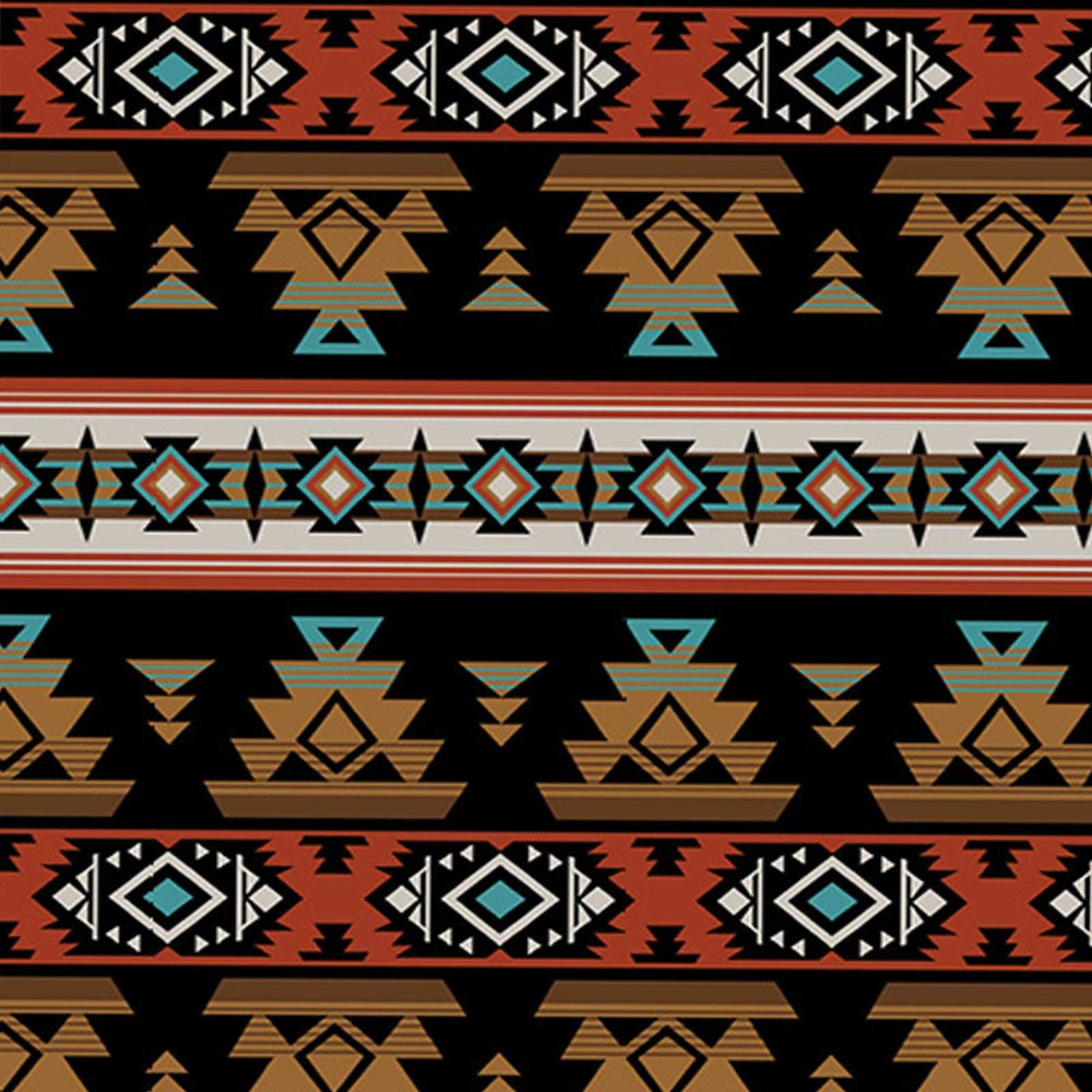 Rockmount Ranch Ware Black Native Print Western Bandana - Rockmount Clothing - Flyclothing LLC