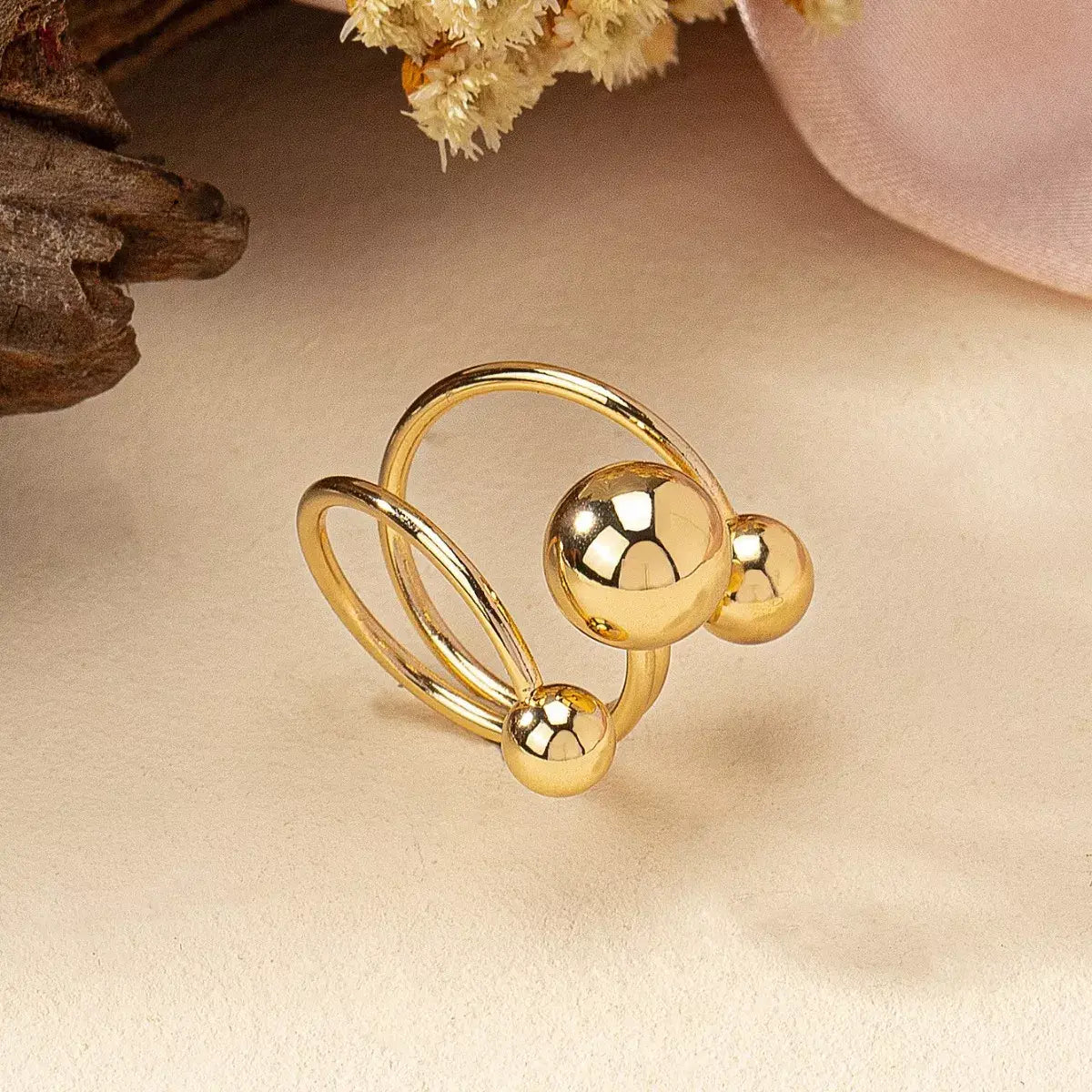 Multi Layered Ball Ring - Trendsi - Flyclothing LLC