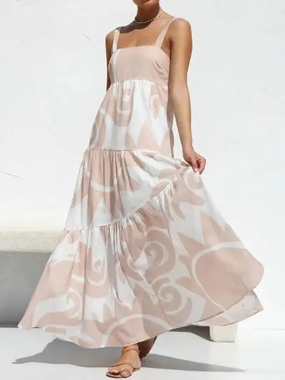 Square Neck Wide Strap Maxi Dress - Trendsi - Flyclothing LLC