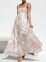 Square Neck Wide Strap Maxi Dress - Trendsi - Flyclothing LLC