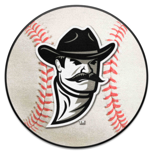 New Mexico State Lobos Baseball Rug - 27in. Diameter - New Mexico State