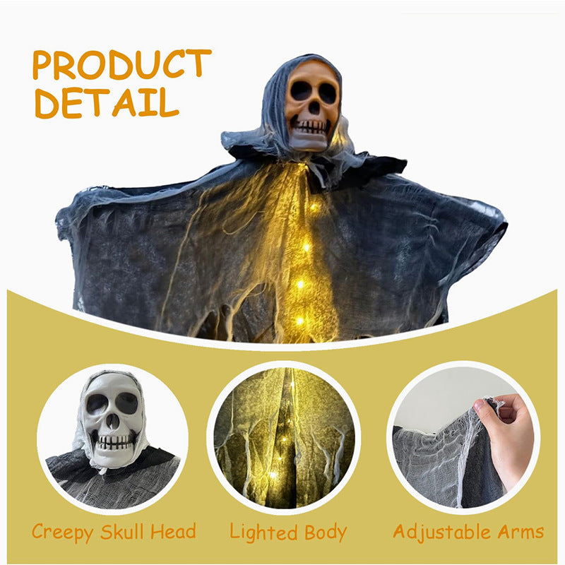 Halloween Decorations Horror Hanging Ghost Skull Skeleton Prop Perfect For Home Outdoor Yard Party Supplies Festival Decorations - My Store - Flyclothing LLC