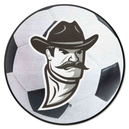 New Mexico State Lobos Soccer Ball Rug - 27in. Diameter - New Mexico State