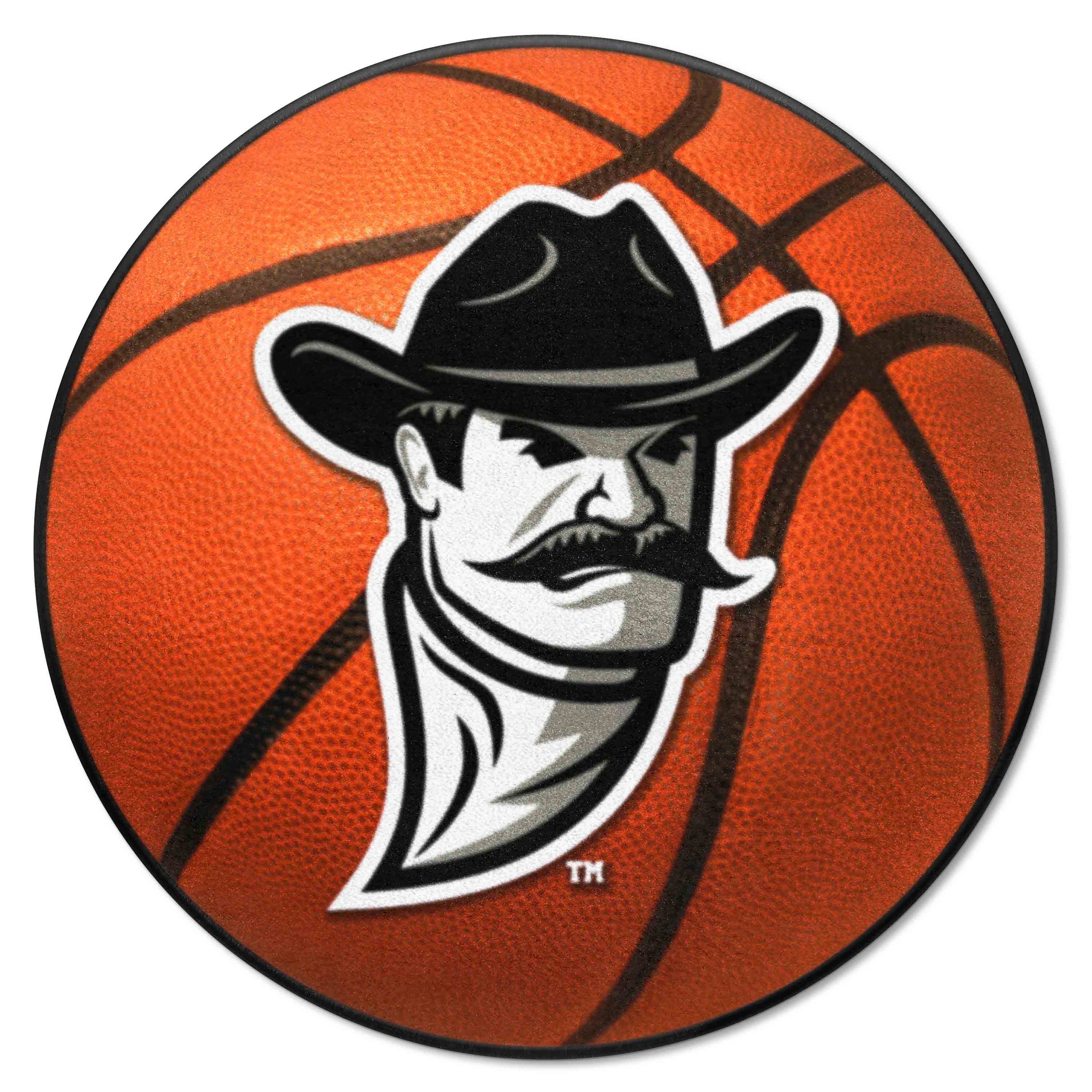 New Mexico State Lobos Basketball Rug - 27in. Diameter - New Mexico State