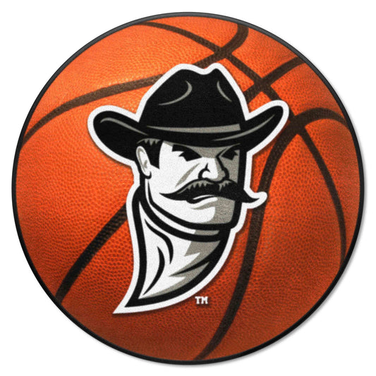 New Mexico State Lobos Basketball Rug - 27in. Diameter - New Mexico State