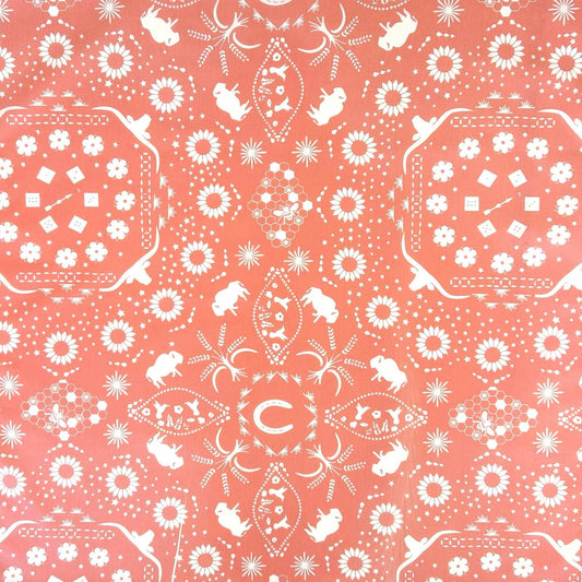Rockmount Ranch Ware Bison Print Western Cotton Bandana in Apricot - Rockmount Clothing - Flyclothing LLC