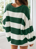 Round Neck Long Sleeve Sweater - Trendsi - Flyclothing LLC