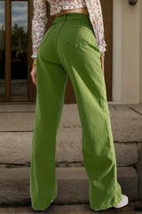 Wide Leg Jeans with Pockets Trendsi
