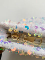 Sequin Clutch with Zipper - Trendsi
