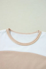 Color Block Patchwork Side Split Tunic T Shirt - Trendsi - Flyclothing LLC