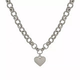 Heart Pendant Toggle Clasp Chain Necklace - Trendsi - Flyclothing LLC