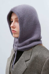 Drawstring Solid Color Thermal Knit Hat - Trendsi - Flyclothing LLC