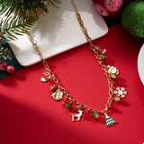 Christmas Themed Charm Necklace - Trendsi - Flyclothing LLC