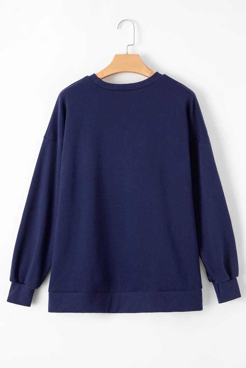 Round Neck Long Sleeve Sweatshirt - Trendsi - Flyclothing LLC
