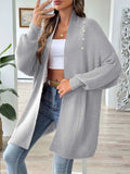 Open Front Long Sleeve Cardigan - Trendsi - Flyclothing LLC