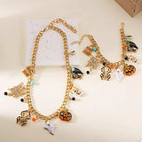 Halloween Charm Necklace with Festive Pendant Collection - Trendsi - Flyclothing LLC