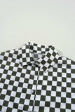 Checkered Collared Neck Long Sleeve Shirt - Trendsi - Flyclothing LLC
