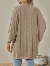 Casual Knit Open Front Cardigan - Trendsi - Flyclothing LLC