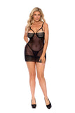 Elegant Moments Black Babydoll & G-String 4272