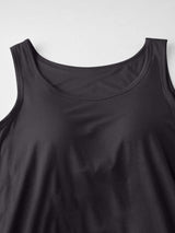 Round Neck Wide Strap Mini Tank Dress with Bra - Trendsi - Flyclothing LLC