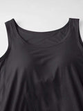 Round Neck Wide Strap Mini Tank Dress with Bra - Trendsi - Flyclothing LLC