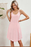Eyelet Scoop Neck Double Strap Dress - Trendsi - Flyclothing LLC