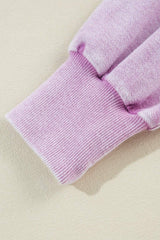 Exposed Seam Round Neck Long Sleeve Sweatshirt - Trendsi - Flyclothing LLC