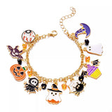 18K Gold-Plated Halloween Charm Bracelet - Trendsi - Flyclothing LLC